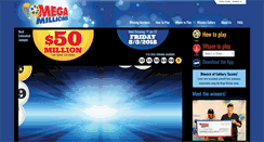 Desktop Screenshot of megamillions.com